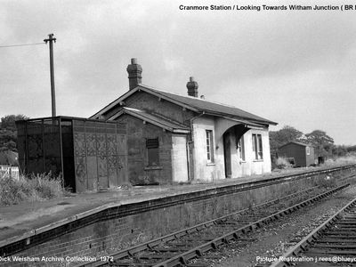 1972. Cranmore Staion looking towards Witham Junction